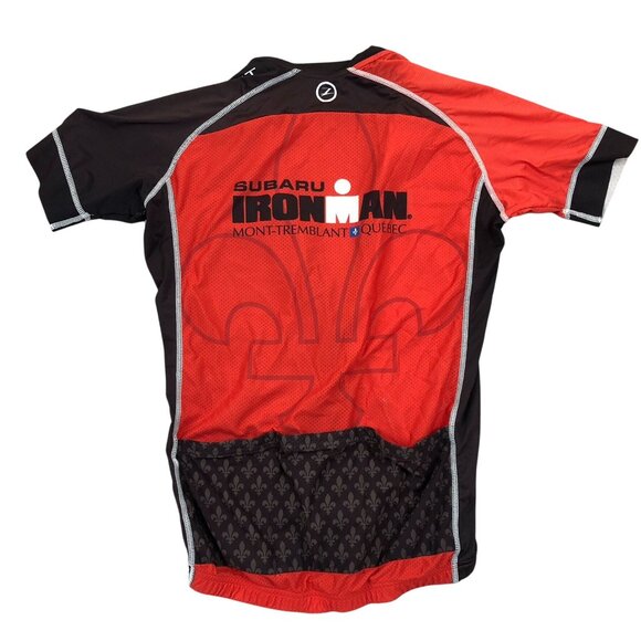 Lot of Two Men's Athletic Cycling Jersey Shirt M/L Red Blue Short Sleeve Zoot - Picture 3 of 16